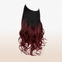 Black to Wine Red Ombre